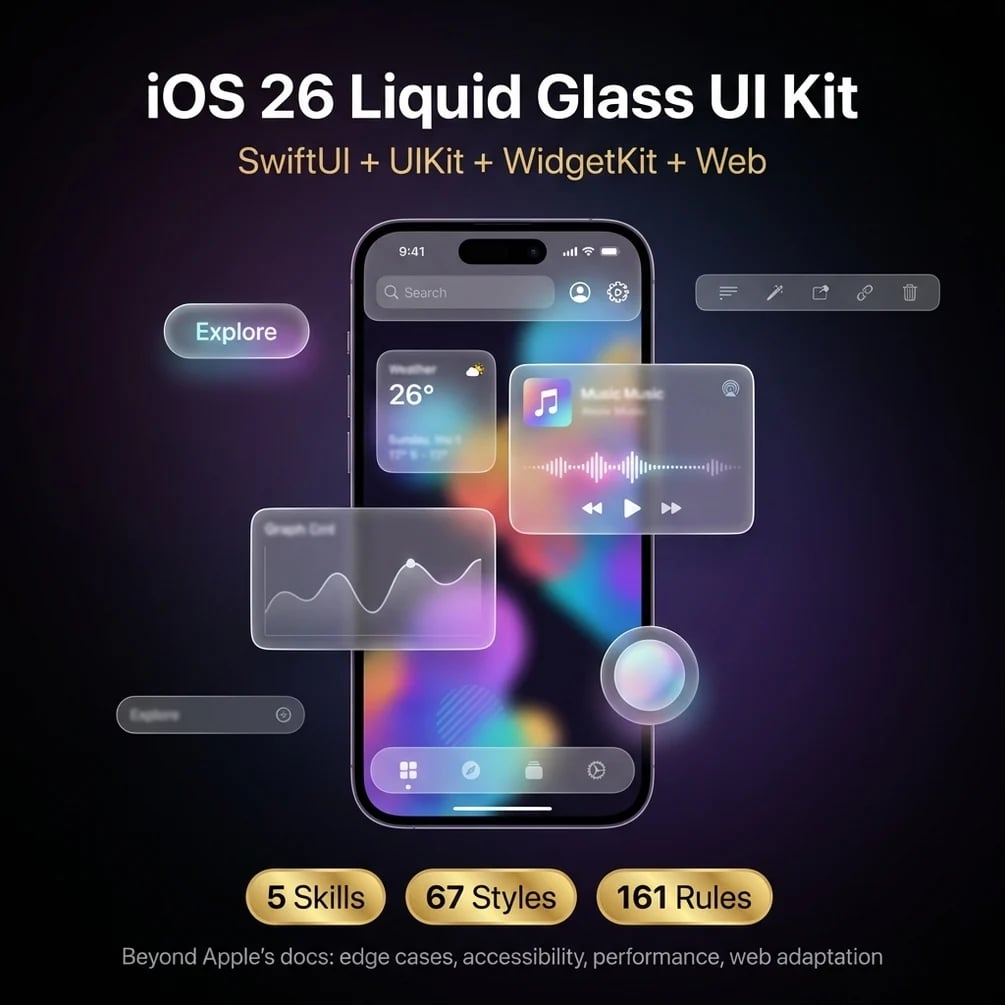 iOS Liquid Glass UI Kit